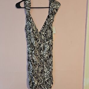 Wilfred Black and White Bodycon Mini Dress